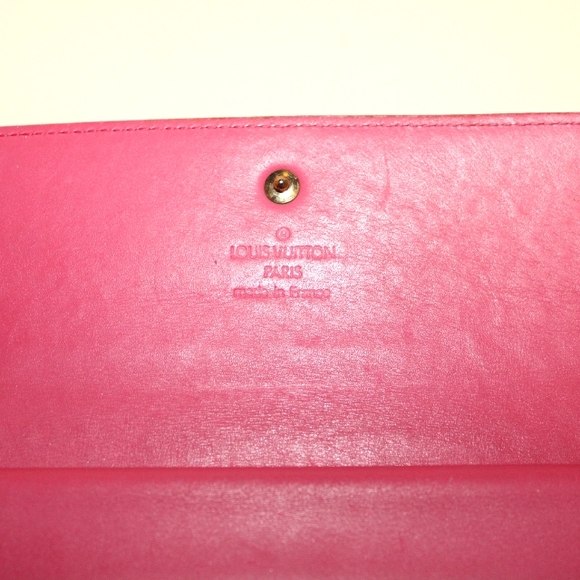 $3 LOW START Louis Vuitton $725 Patent Leather Pink Vernis Wallet - Picture 4 of 6